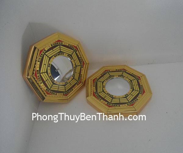 bat quai nhom loi 12cm k115 1 01 Gương bát quái trừ tà lồi bọc nhôm 12cm Hồng Kông K115 1